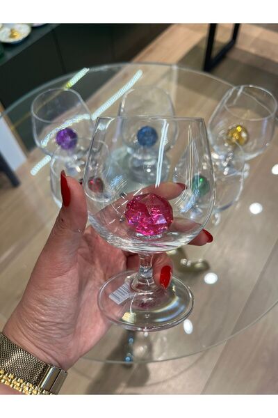 P&ORA PREMIUM KITCHEN PRODUCTS P&Ora Crystal Stone Colorful Coffee or Water Glass