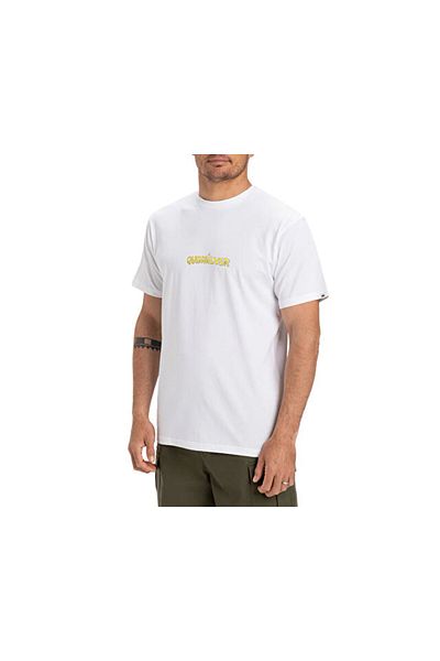 Quiksilver Home Disconnect Effects Ss Men's Casual T-Shirt Eqyzt08049-908 White