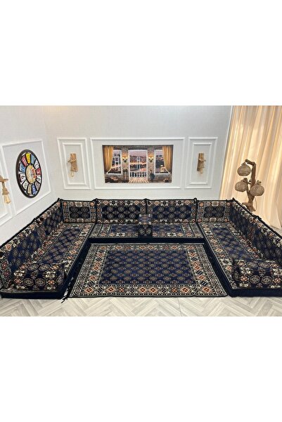 mdhomecarpet Şark Köşesi Takımı %100 Yerli Üretim | Özel Dokuma Kumaş | 10 cm...