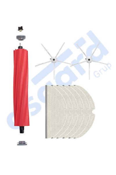 Asgard Grup Roborock Q7, Q7+, Q7 Max, Q7 Max+ Compatible 1 Main Brush 2 Side Brushes 6 Mops
