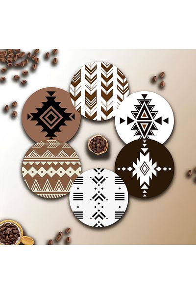 kutuTR Kupaaltı – Tribal Patterns (Set of 6) Brd-016
