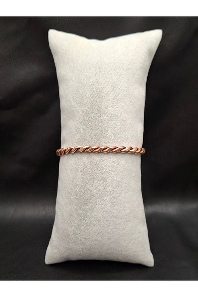Han Ticarethane Auger Model Tip Black Stone Pure Copper Bracelet