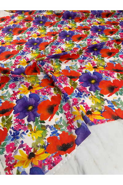 ipekkumaş قميص تنورة من قماش الكريب المنقوش، سروال واسع، يباع المنتج حسب الكم...