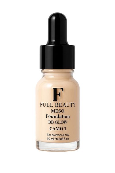 Full Beauty Bb Glow Foundation – Camo 1, 2, 3 Options - Brightening Effect for Lasting Makeup – Professional, 10 ml