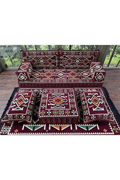 mdhomecarpet Şark Köşesi Takımı %100 Yerli Üretim | Özel Dokuma Kumaş | 10 cm...