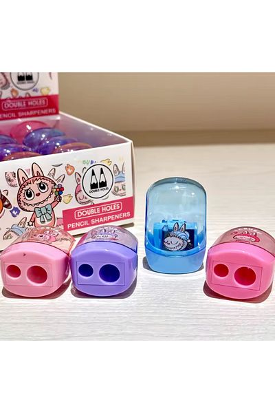 synshop Labubu Pencil Sharpener Pencil Sharpener with 2 Compartment Chamber