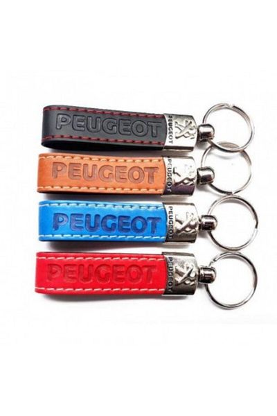 Peugeot Breloc din piele albastră