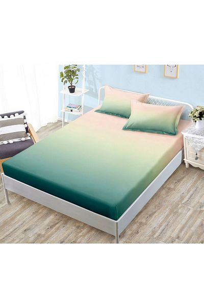 OEM Bed cover with elastic and 2 pillowcases, finet fabric, 2-person bed, 180x200cm