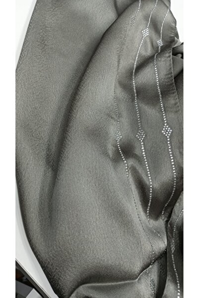 hilalay Gri Taşlı Abiye Şal