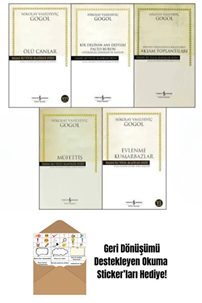 TÜRKİYE İŞ BANKASI KÜLTÜR YAYINLARI Nikolay Vasilyeviç Gogol 5 Kitap Set + Ok...