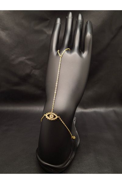 Han Ticarethane Steel Shahmeran with Gold Color Stone Eye Detail