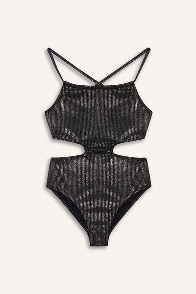DeFacto Girl's Shiny Fabric Swimsuit E5222A825Hs