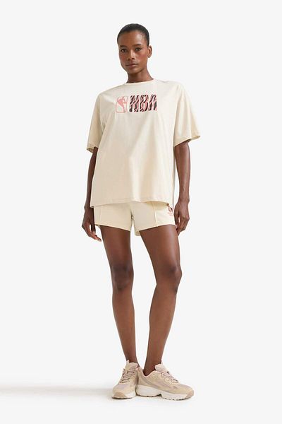 DeFacto Fit Nba Wordmark Oversize Φαρδύ μπλουζάκι με κοντό μανίκι E3845ax25sm