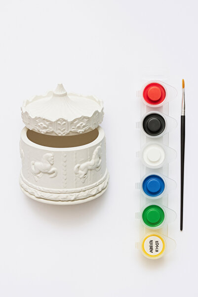 Genel Markalar At Figürlü Alçı Boyama Kutusu – Akrilik Boya ve Fırça Hediyeli...