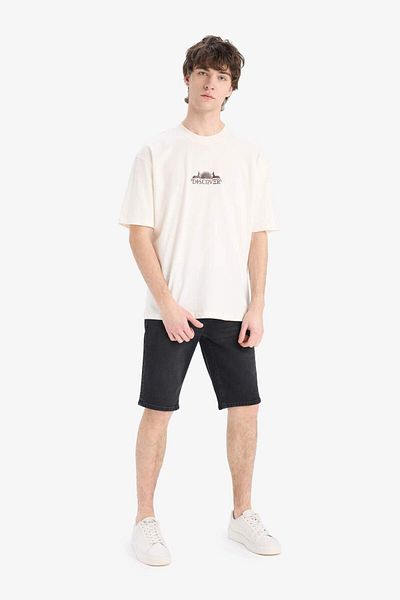 DeFacto Slim Fit Slim Fit Jean Bermuda E4292Ax25Sm