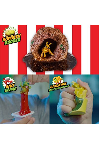 Terror Fried Terrorfried 4 Medium Menus and 3 Mystery Figures 8092