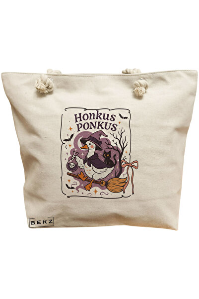 BEKZ Τσάντα Θαλάσσης, μοντέλο Silly Goose 3, 40x51 εκ., Κρεμ, BEKZ®