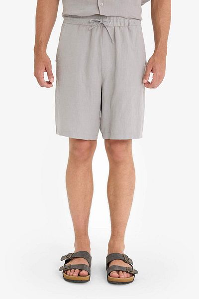 DeFacto 100% Linen Relax Fit Bermuda Shorts F4599Ax25Hs