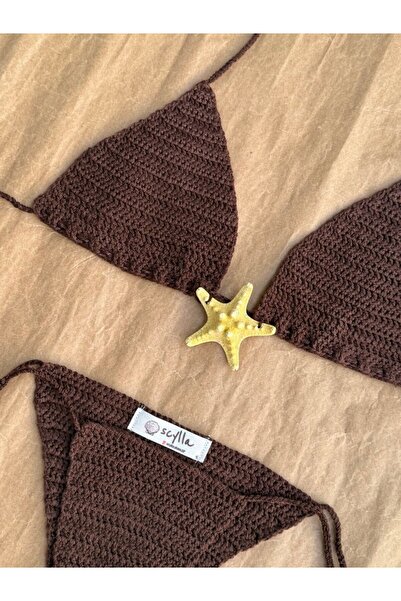 scyllastore Σετ μπικίνι Starla χειροποίητο με φυσικό πλέγμα αστερίας θάλασσας