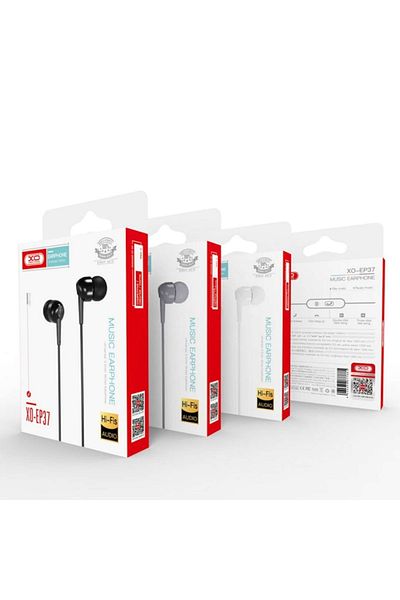 Xo Wired headphones with microphone, 3.5mm jack - XO-EP37 - White White