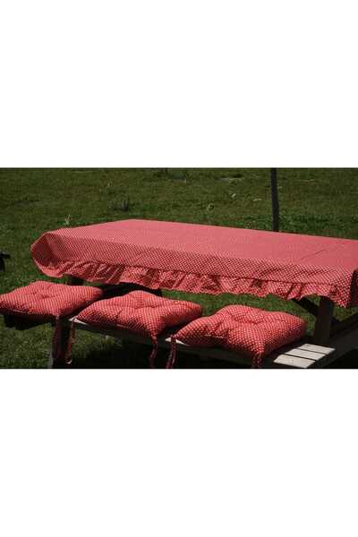 UMEL HOME piknik seti (7 parça. 1 adet sofra bezi 6 adet oturma minderi)