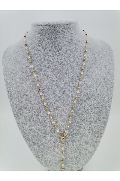 Hobimos Stoned Y Necklace - Non-Tarnish Y Necklace