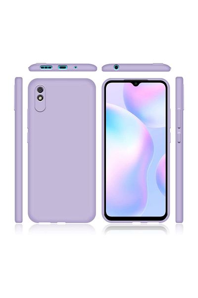 Xiaomi Carcasă compatibilă cu Redmi 9AT, fabricată din silicon catifelat cu protecție pentru cameră - Violet