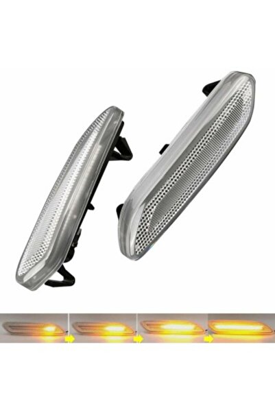 Mini Set de 2 marcaje aripioare secvențiale dinamice cu sticlă transparentă p...