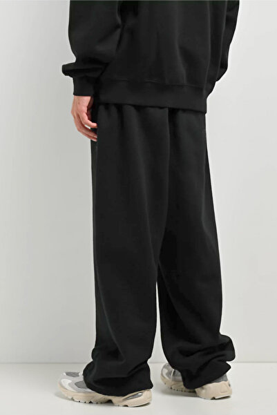 BSBSPOR Kışlık Erkek Kadın Ultra Bol Baggy Eşofman Altı Siyah Gri Antrasit Şardonlu