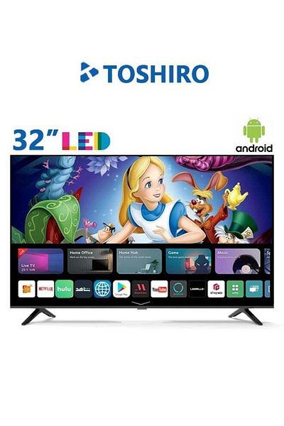 Toshiro Smart Screen - 32 Inches - Android System - LED - Ultra-Thin Bezel - Strong Sound Output - B