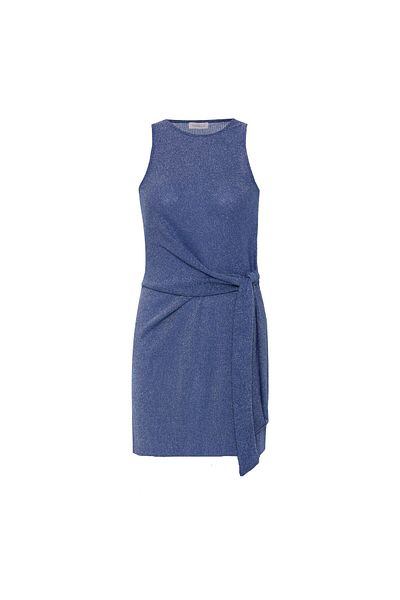 AQUELLA Rochie scurtă albastră Lurex Saks