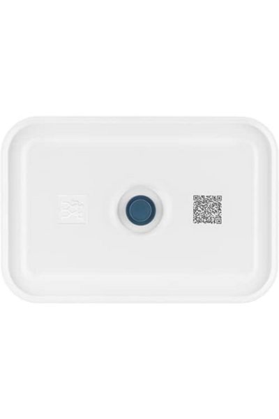 STOREMAX Jvnnastore Fresh & S Vacuum Food Transport Container, L Flat, Plastic, White-Mediterranean Blue 646268