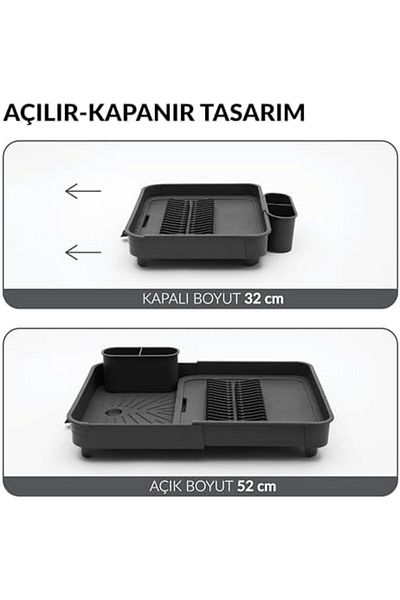 STOREMAX Sellbuystore Collection 715-1 Foldable Dish Rack Dish Rack, 40.4 X 32 X 8.6 Cm, Plastic