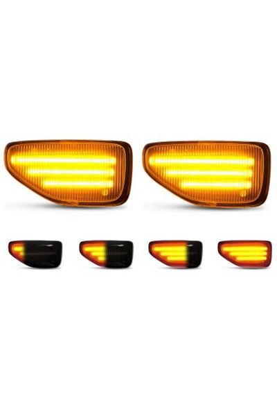Dacia Set de 2 semnalizatoare dinamice LED pe aripi cu geam fumuriu pentru Dacia Duster 2, Logan 2, Sandero 2