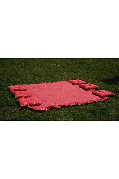 UMEL HOME piknik seti (7 parça. 1 adet sofra bezi 6 adet oturma minderi)