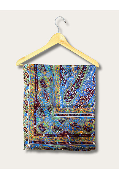 MODA Nûda - șal din voal de mătase indiană burgundy-somon