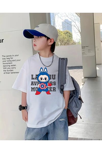Touz Moda Cute's Labubu Kids Design Unisex Oversize T-Shirt