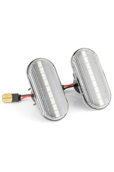 Smart Set de 2 semnalizatoare LED pentru aripi cu sticlă transparentă pentru Smart Fortwo (453)