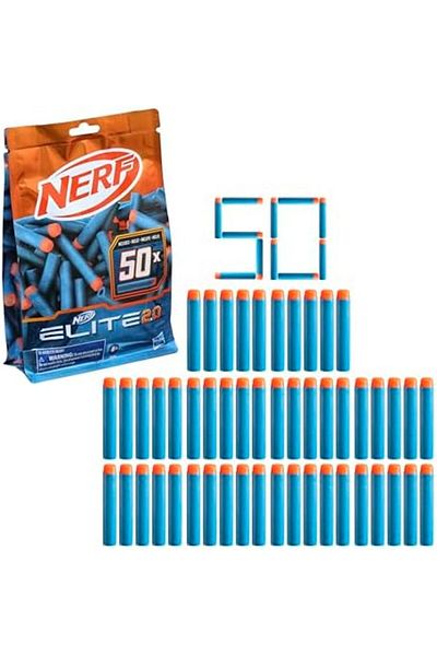 Nerf Elite 2.0 50-Dart Refill Pack - Includes 50 Official Nerf Elite 2.0 Darts, Compatible With All