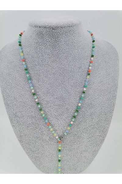 Hobimos Y Necklace - Tarnish-Free Y Necklace with Colorful Beads