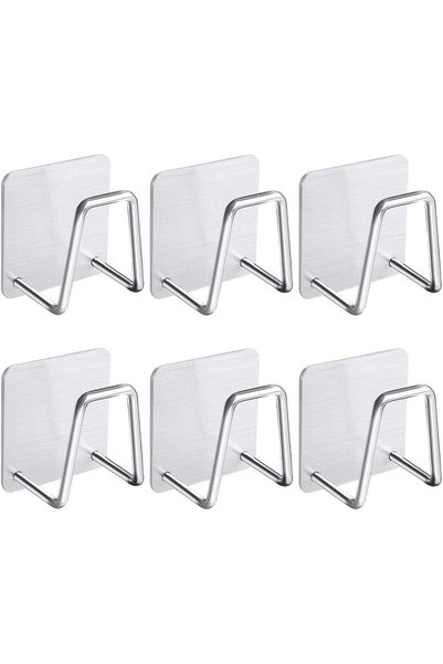 VIVOHOME Adhesive Stainless Metal Dish Sponge Holder Hanger 6 Pieces W-1 Wi̇vo Shop