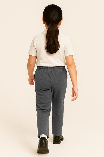 BARLİZ Children's School Pants with Lycra and Lace-Up Waist