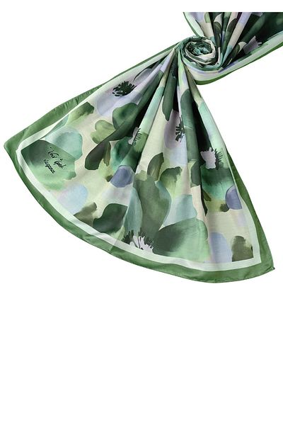 mim eşarp Vav Silk Soft Cotton Shawl 75X190 cm - Floral Pattern