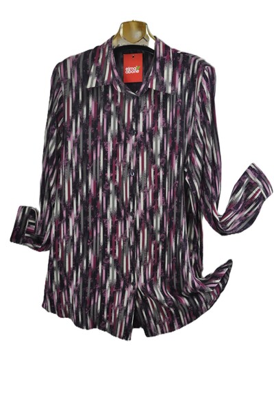 elma abone Plus Size Viscosa Shirt Bluz