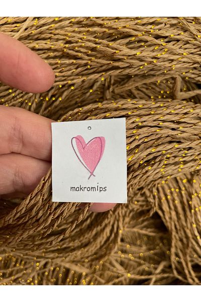 Makromİps Luxury Premium Silvery Ebruli Paper Thread 2 mm 50 Gr Hand Knitting Thread Kraft Hobby Packaging Decoration Multi-Purpose