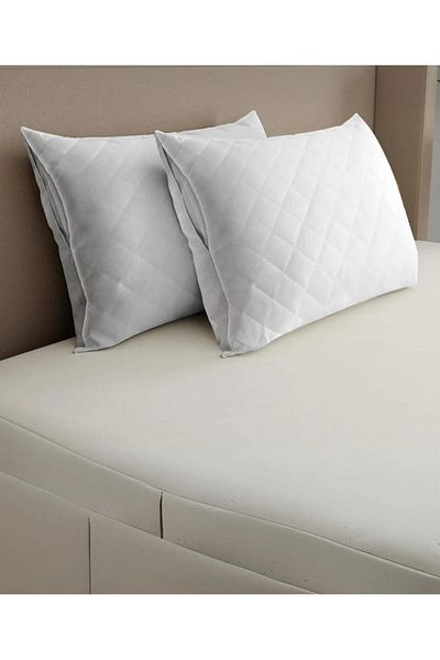 TUHAM AKSESUAR Roi̇ Textile 2-Piece Zippered Quilt Patterned Protective Pillow Mattress