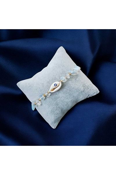 devritarz Moonstone Healing Natural Stone Macrame Braided Bracelet Design