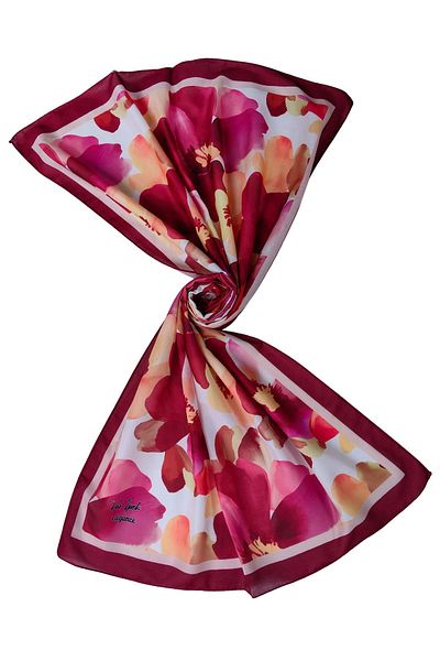 mim eşarp Vav Silk Soft Cotton Shawl 75X190 cm - Floral Pattern
