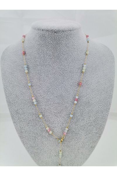 Hobimos Y Necklace - Tarnish-Free Y Necklace with Colorful Beads