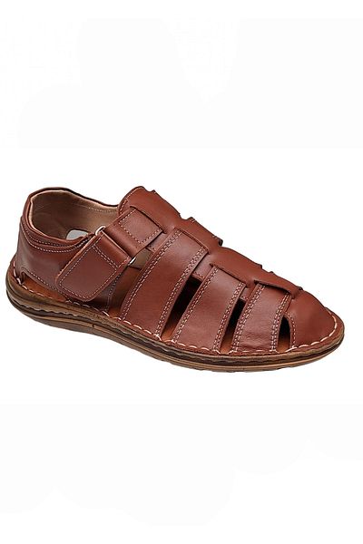 Ciucaleti Sandale Barbati Casual Din Piele Naturala, Maro Gkr73n - Marimea 45